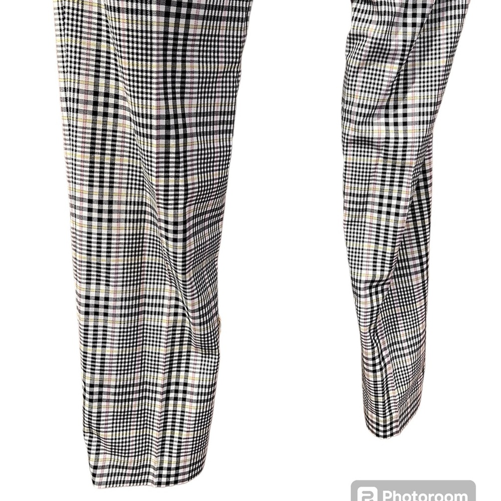 Topman Pants Mens W38 L36 Stretch Skinny Plaid Printed Trouser Business Casual - Picture 2 of 10